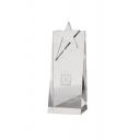 Image of 18cm Optical Crystal Star Rectangle Award