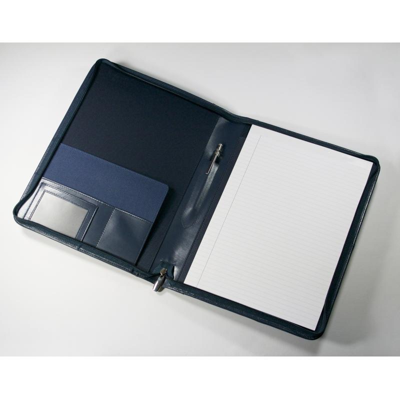 Image of Warwick A4 Zipped Folder in Navy